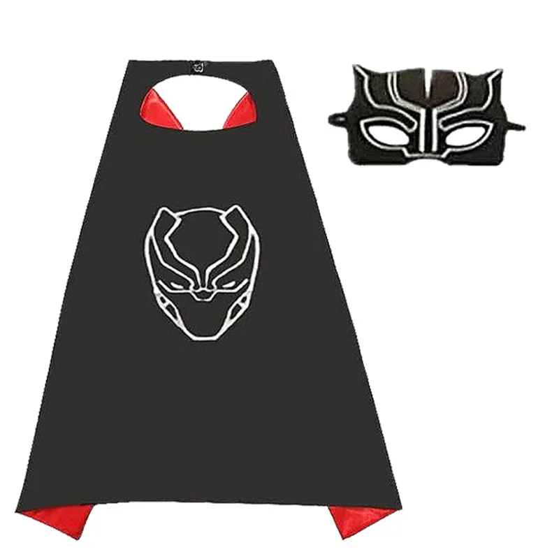 Superhero Mask Cape Set, Black - Black Face Mask Pack 评论和价格