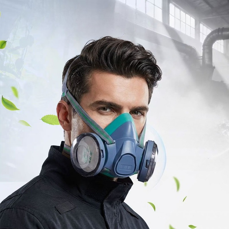 Dual Filter Silicone Half Face - Respirator Half Face 评论和价格