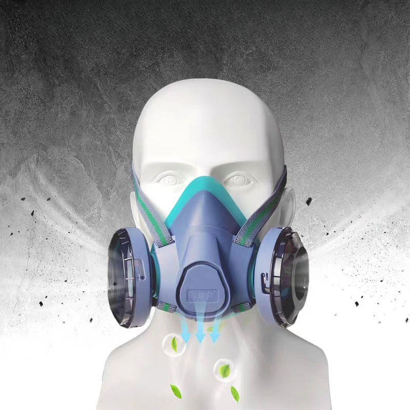 Dual Filter Silicone Half Face - Respirator Half Face 评论和价格