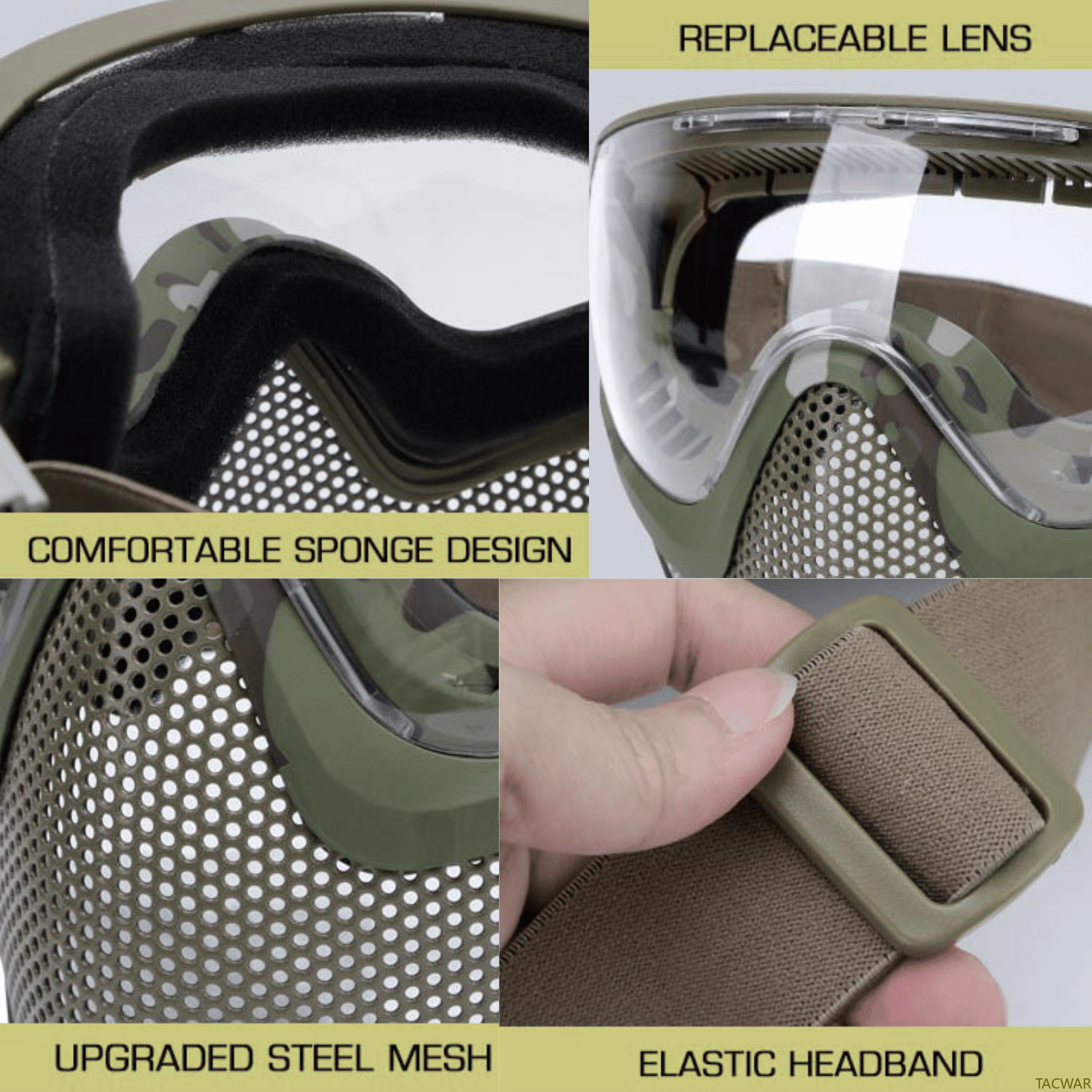 Airsoft Steel Mesh Mask Full F - Anti Pollution Mask 评论和价格